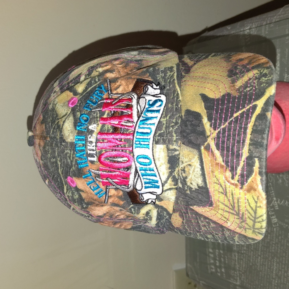 Hell Hath No Fury Like A Woman Who Hunts Embroidered Strapback Hat Camo OS